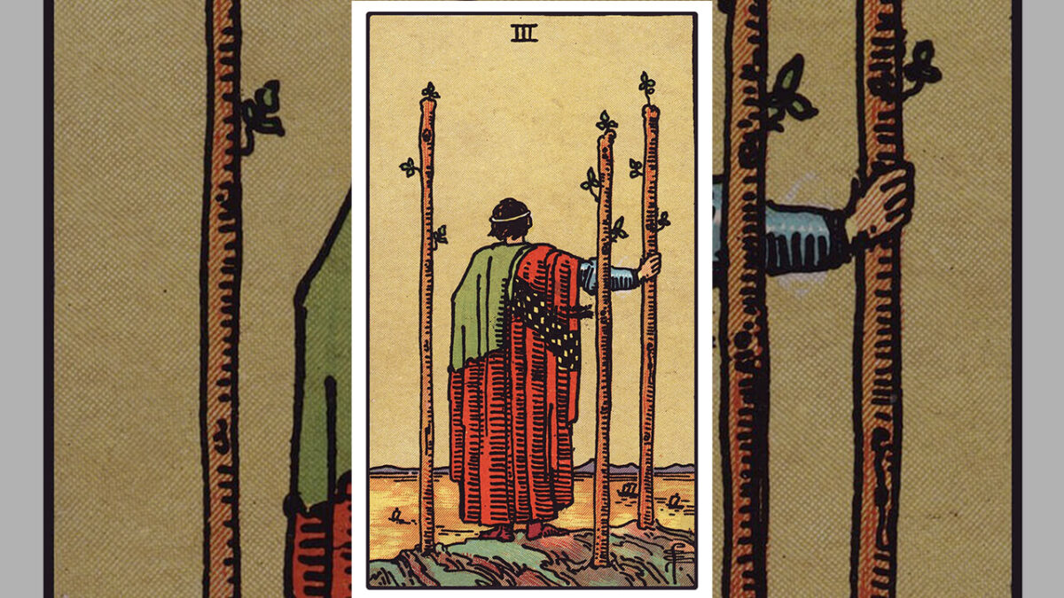 Three of Wands Tarot Card Meaning: Upright, Reversed, Love & Career