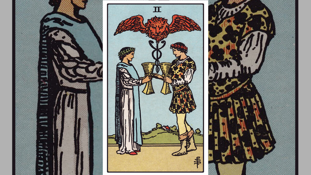 Two of Cups Tarot Card Meaning: Upright, Reversed, Love & Career