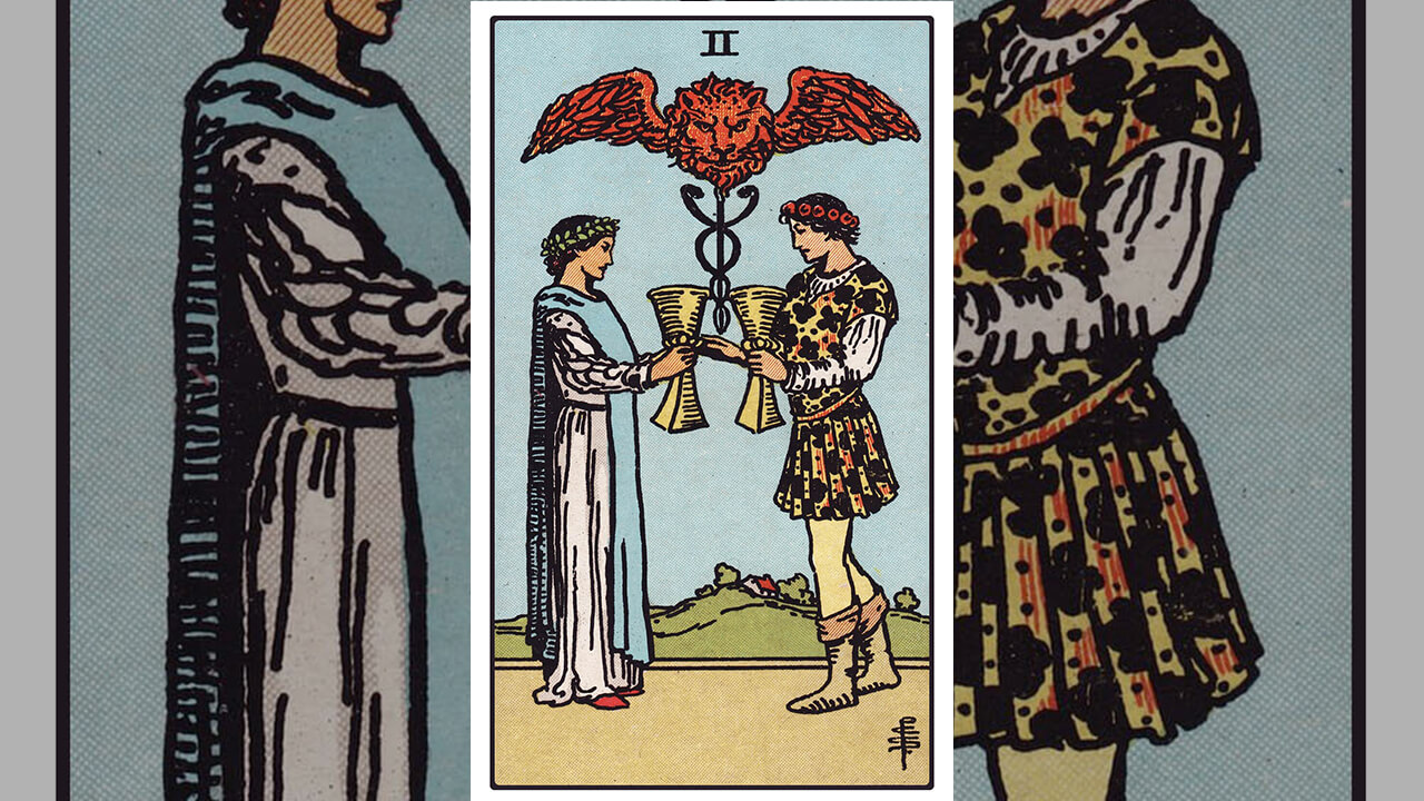 Two of Cups Tarot Card Meaning: Upright, Reversed, Love & Career