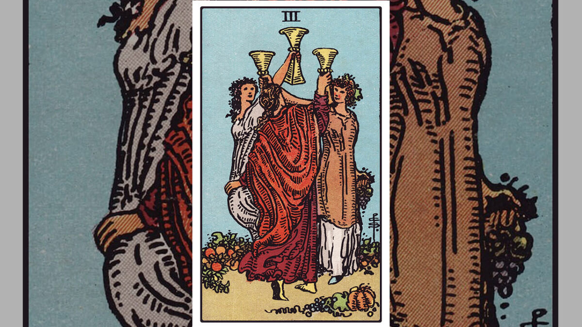 Three of Cups Tarot Card Meaning: Upright, Reversed, Love & Career