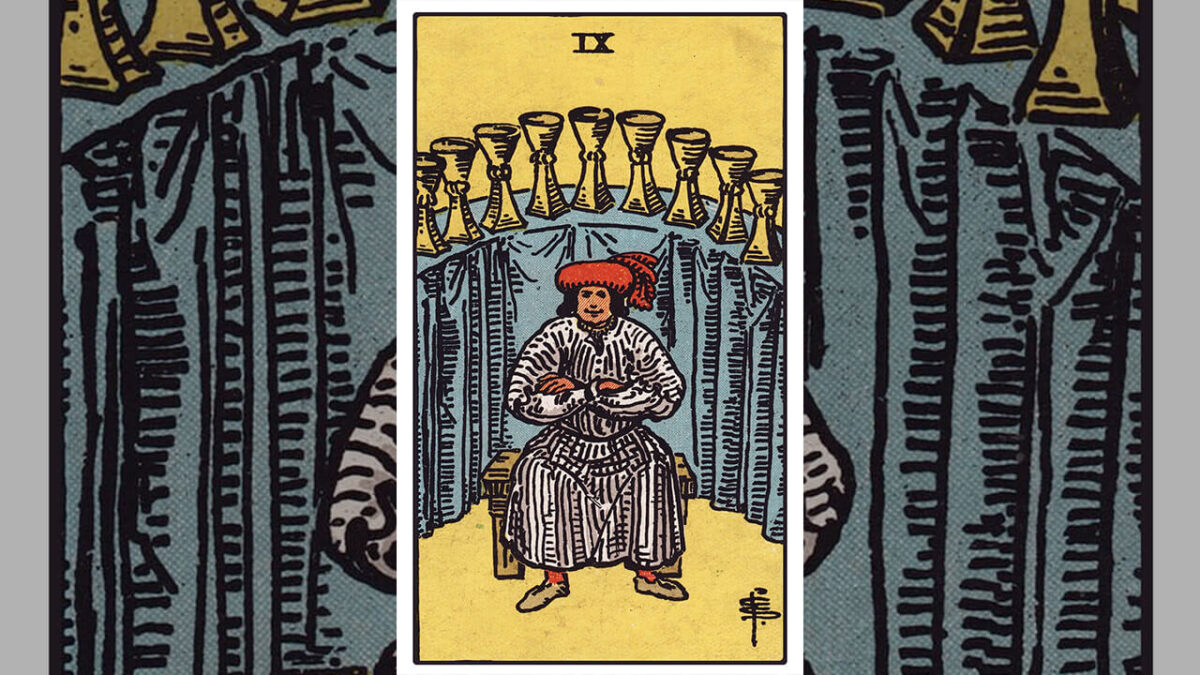 Nine of Cups Tarot Card Meaning: Upright, Reversed, Love & Career