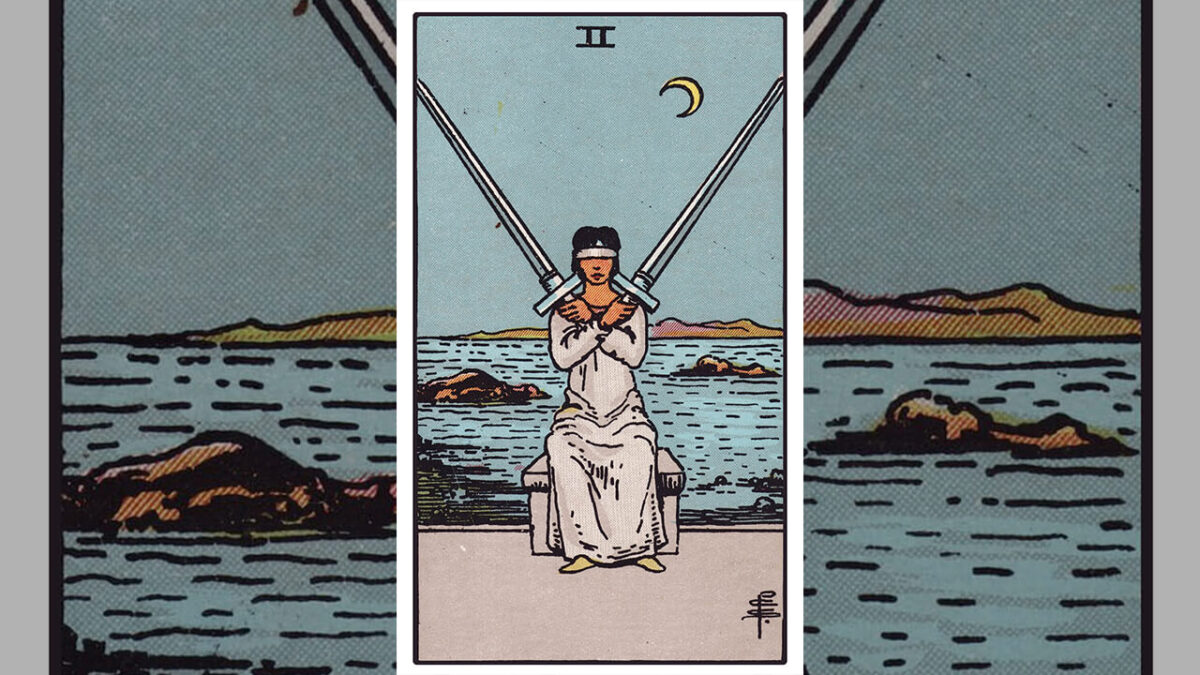 Two of Swords Tarot Card Meaning: Upright, Reversed, Love & Career