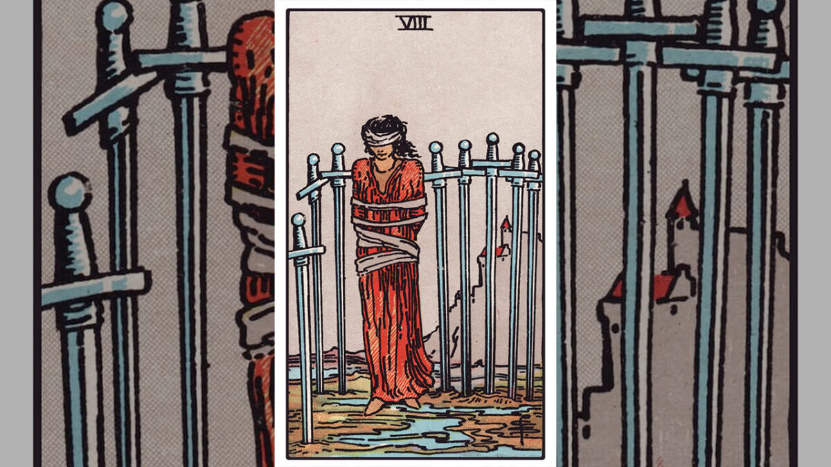 Eight of Swords Tarot Card Meaning: Upright, Reversed, Love & Career