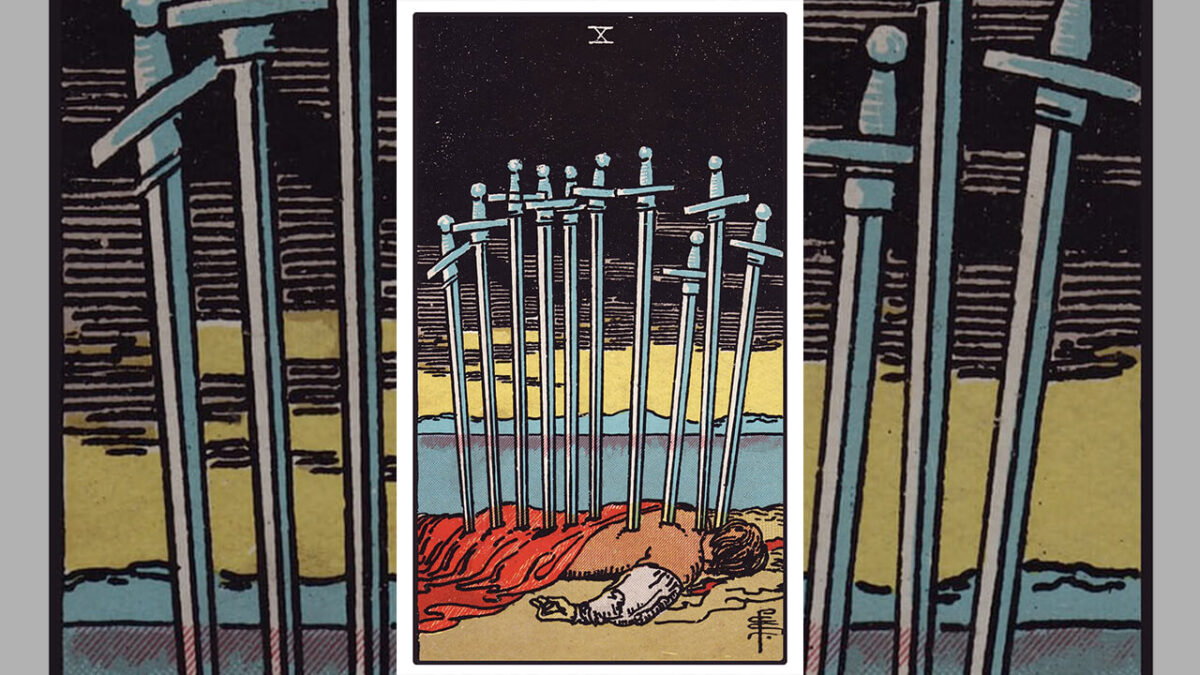 Ten of Swords Tarot Card Meaning: Upright, Reversed, Love & Career