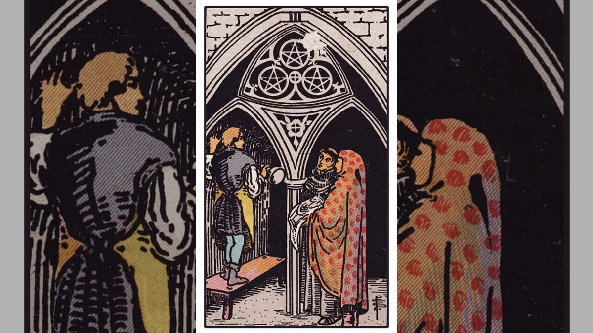 Three of Pentacles Tarot Card Meaning: Upright, Reversed, Love & Career