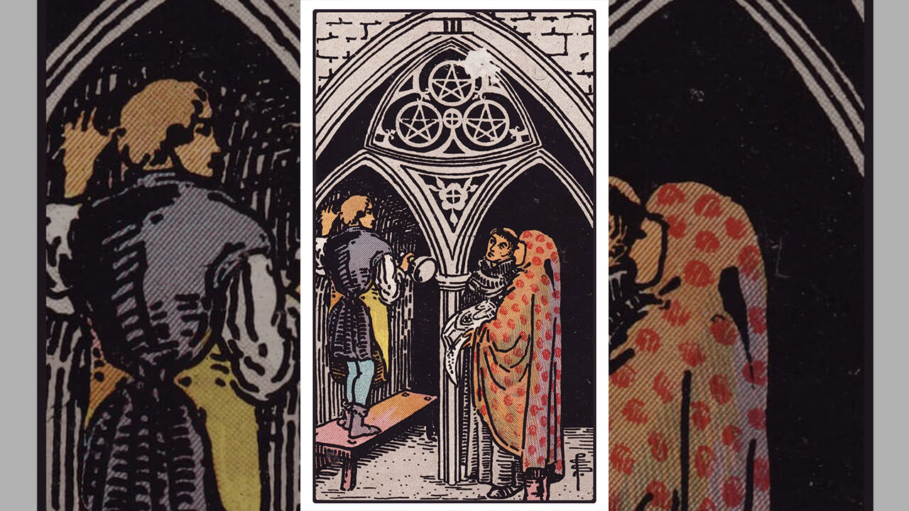 Three of Pentacles Tarot Card Meaning: Upright, Reversed, Love & Career
